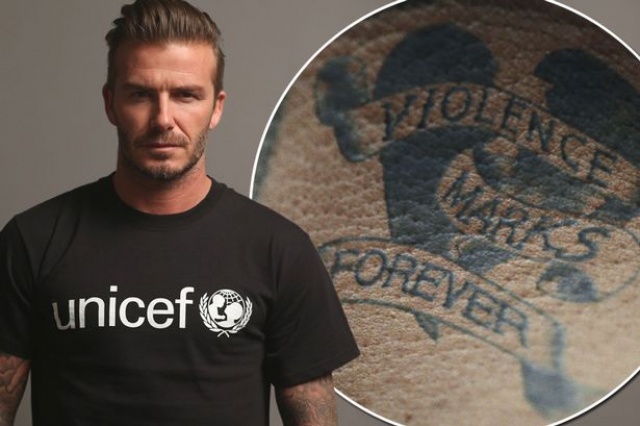 Beckham Unicef Tattoo