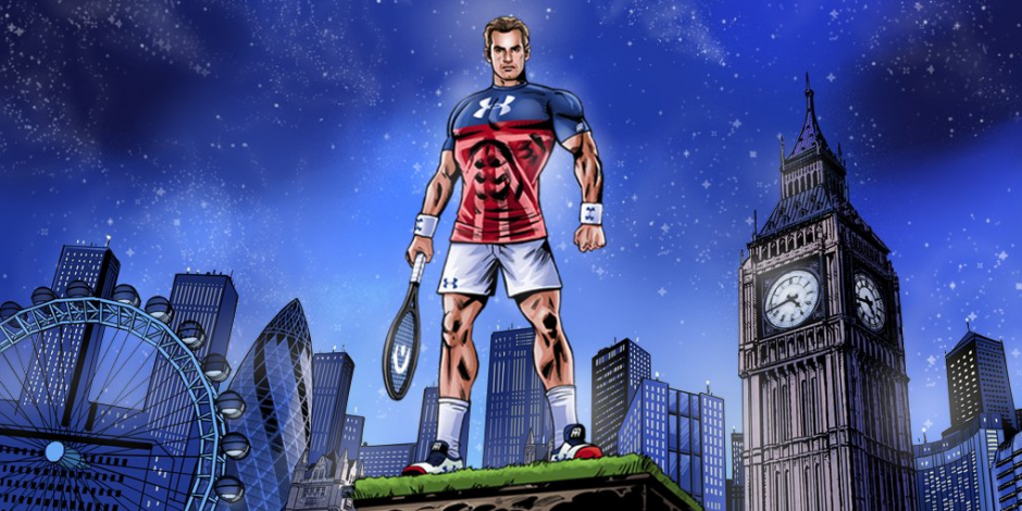 Andy Murray AEGON CHampionship Under Armour Comic character