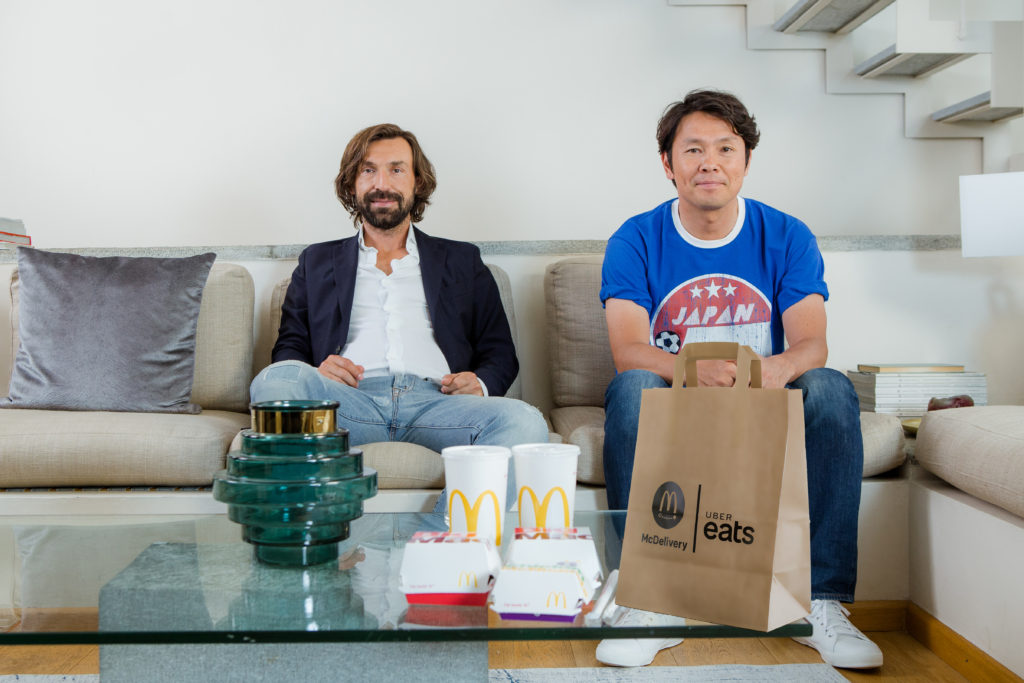 McDelivery Andrea Pirlo Masahiro Fukuda Uber Eats