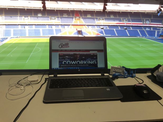 Sportsmarketing.fr au travail depuis le Parc des Princes !