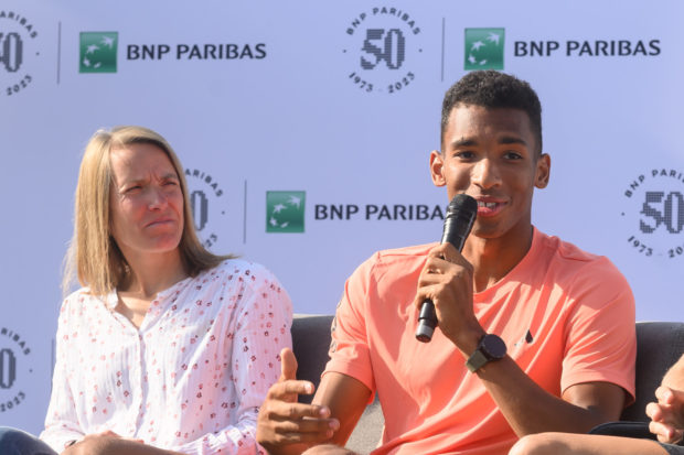 Justine Hénin et Félix Auger-Aliassime