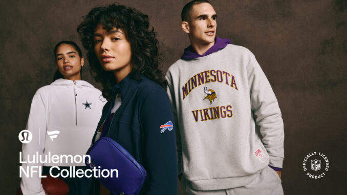 Collection capsule Lululemon x NFL – campagne 2025 inspirée du lifestyle sportif.