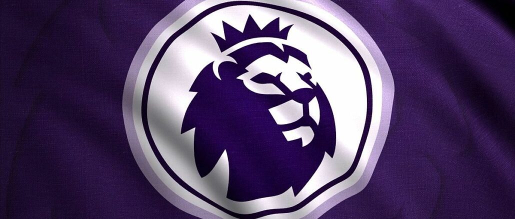 Logo officiel de la Premier League et annonce du lancement de la plateforme de streaming Premier League+.