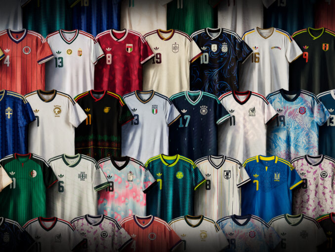 maillots extérieurs des sélections nationales sous contrat avec adidas pour la Coupe du Monde FIFA 2026