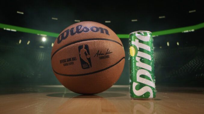 Visuel de la campagne Sprite en partenariat avec la NBA autour de la culture basket