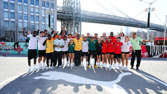 Maillots des sélections PUMA 2026 présentés dans les rues de New York