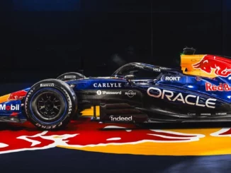 Logo Indeed sur la monoplace Oracle Red Bull Racing dans le cadre du partenariat recrutement en Formule 1