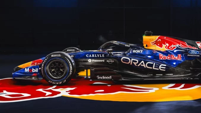 Logo Indeed sur la monoplace Oracle Red Bull Racing dans le cadre du partenariat recrutement en Formule 1