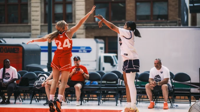 Activation WNBA lors d’un événement pop-up territorial organisé avant la saison 2026