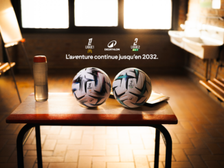 Visuel officiel du partenariat Decathlon LFP 2027-2032 – KIPSTA Partenaire Majeur de la Ligue 1 McDonald's et de la Ligue 2 BKT