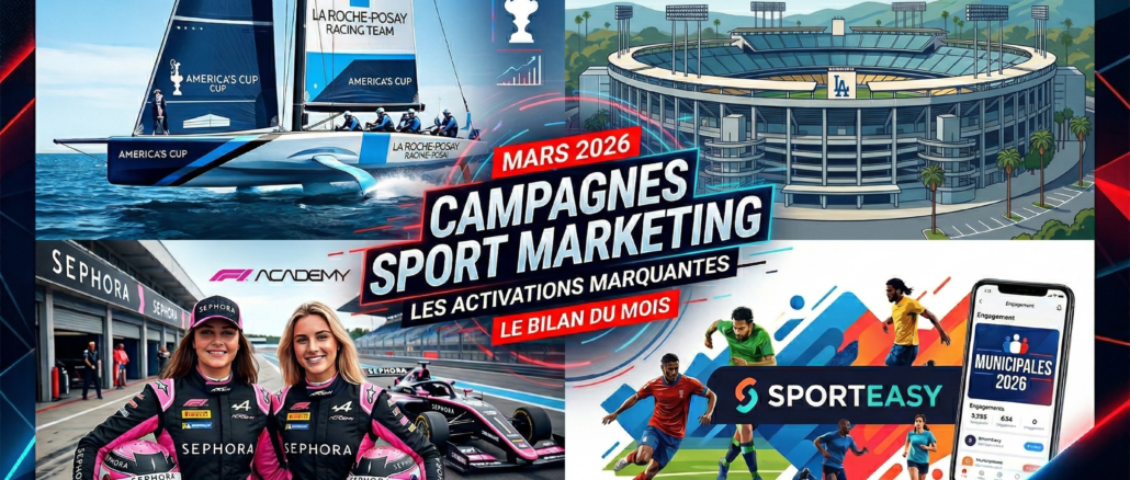 Bilan des campagnes sport marketing de mars 2026 : activations La Roche-Posay, Uniqlo, Sephora et SportEasy.