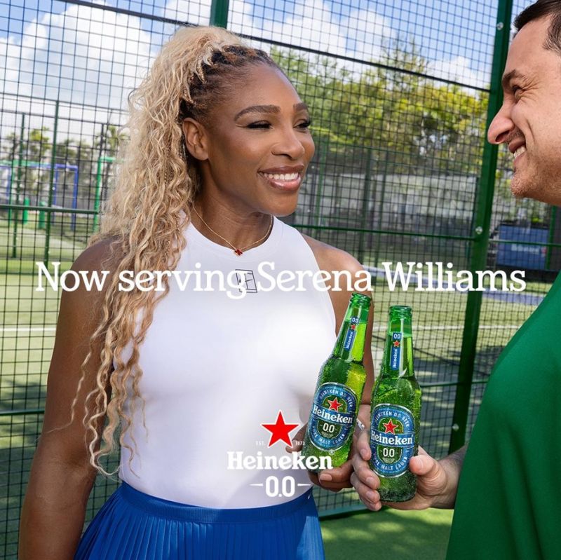 Serena Williams ambassadrice Heineken 0.0 Padel