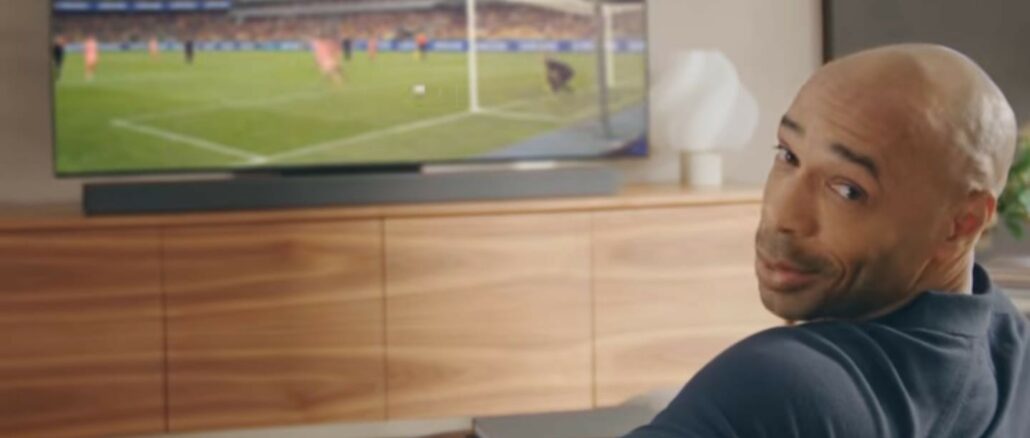 Thierry Henry ambassadeur Samsung TV campagne Watch it on a Samsung 2026