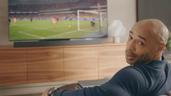 Thierry Henry ambassadeur Samsung TV campagne Watch it on a Samsung 2026