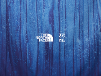Visuel co-brandé The North Face et US Ski & Snowboard annonçant leur partenariat de 8 ans pour les JO 2030 et 2034