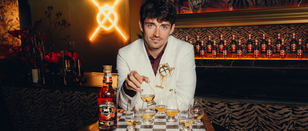 Charles Leclerc présente Chivas Regal 16, première expression 16 ans co-signée par le pilote Ferrari