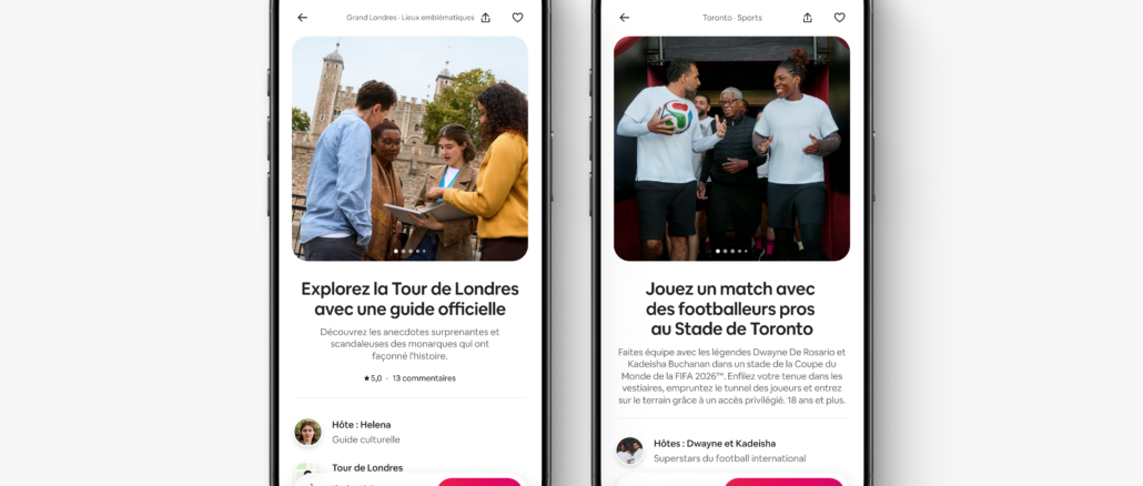 Airbnb expériences Coupe du Monde FIFA 2026 légendes football
