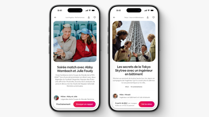 Airbnb expériences Coupe du Monde FIFA 2026 avec des légendes du football
