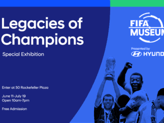 Visuel officiel de l'exposition « Legacies of Champions » présentée par Hyundai et le FIFA Museum au Rockefeller Center de New York pendant la Coupe du Monde 2026