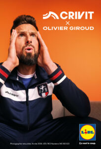 Olivier Giroud, nouvel ambassadeur de la marque Crivit