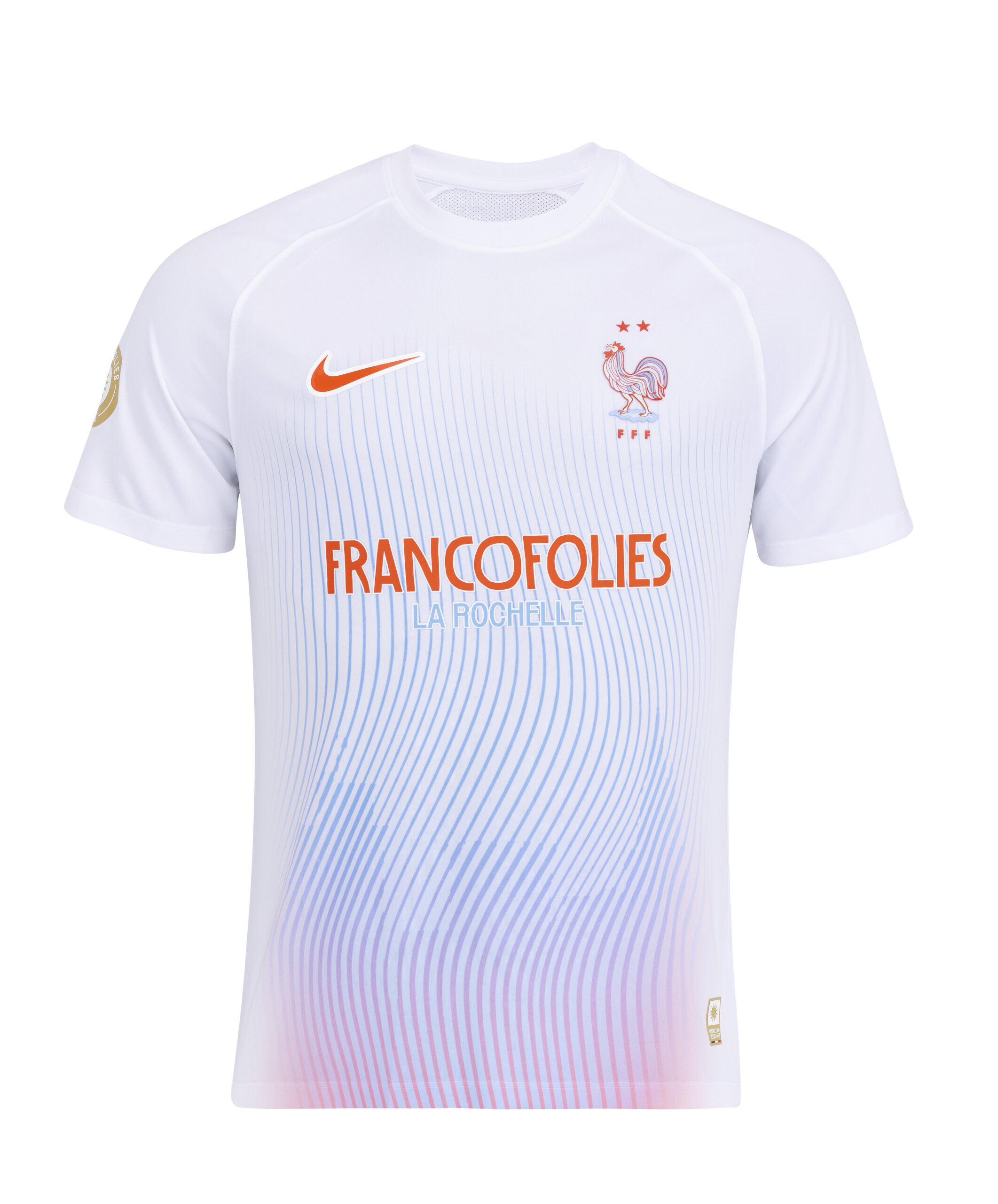 Maillot collector FFF × Francofolies 2026, face avant — développé avec Nike