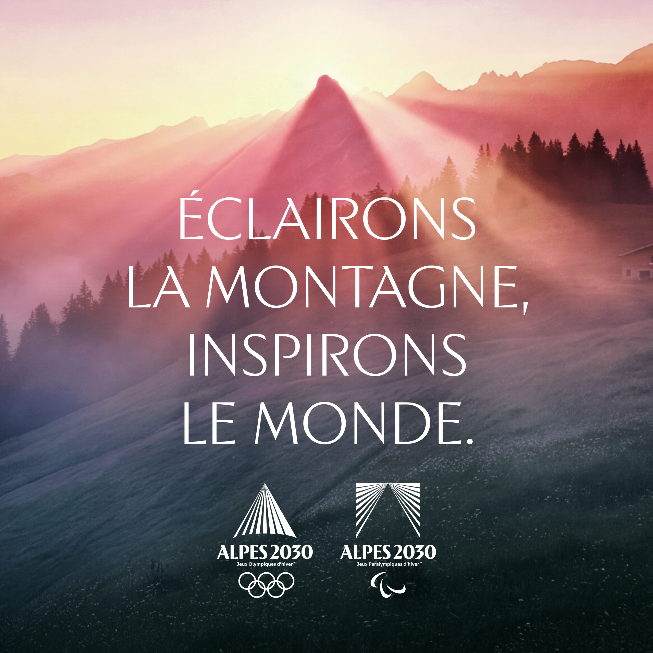 Emblèmes Alpes 2030 dévoilés à Briançon, signature officielle des Jeux Olympiques et Paralympiques d'hiver