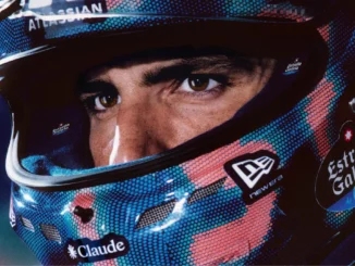 Casque spécial Alex Albon Williams F1 Monaco 2026 — campagne Pattern of Thought créée avec Claude (Anthropic)