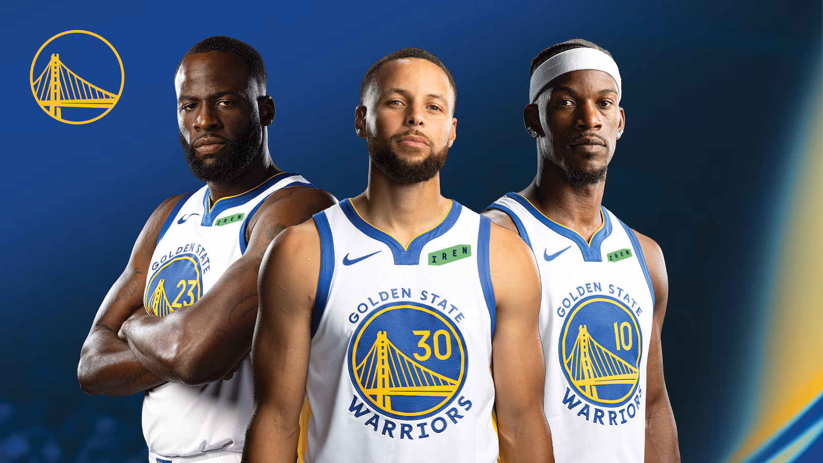 Maillot Golden State Warriors 2026-27 avec le logo IREN Limited, jersey patch record du sponsoring NBA