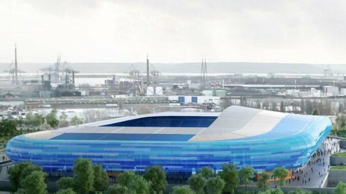 Vue du stade Océane du Havre Athletic Club, candidat au naming CMA CGM