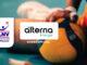 Logos LNV et Alterna énergie, namer officiel du championnat de France de volley masculin Alterna Volstar
