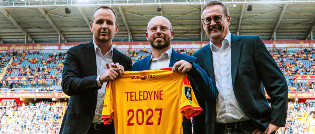 Visuel officiel du partenariat entre le RC Lens et Teledyne, annoncé le 12 août 2026