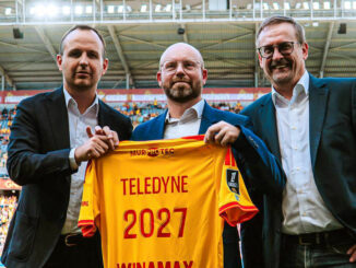 Visuel officiel du partenariat entre le RC Lens et Teledyne, annoncé le 12 août 2026