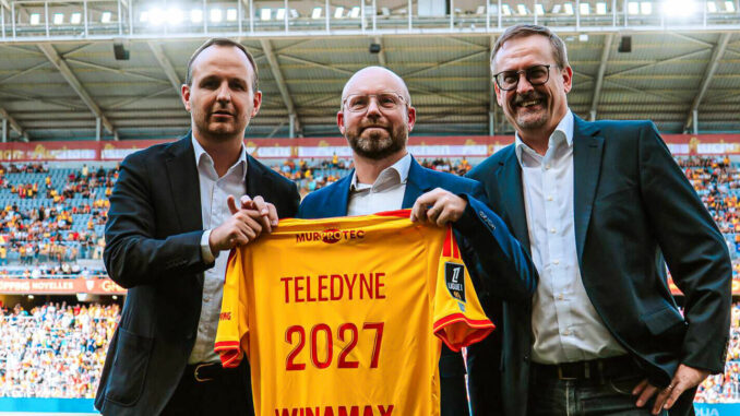 Visuel officiel du partenariat entre le RC Lens et Teledyne, annoncé le 12 août 2026