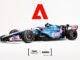 Monoplace BWT Alpine de Formule 1 aux couleurs du partenariat avec Adobe