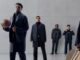 Joueurs du Real Madrid en manteaux, écharpes Monogram et bagages Louis Vuitton, campagne de la collection 2026-2027
