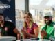 Florian Lacassie, Camille Masuelle et Earvin Ngapeth au Média Day VOLSTAR de la Ligue Nationale de Volley à Paris