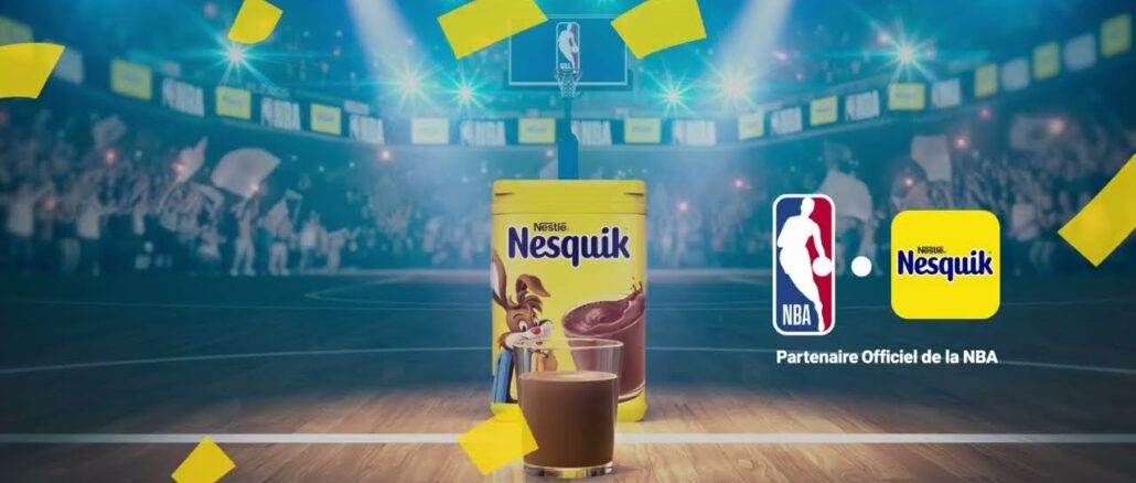 Image du film annonçant le partenariat entre Nesquik et la NBA en France