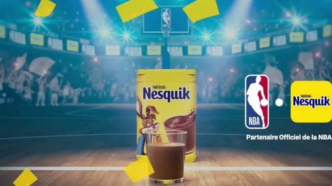 Image du film annonçant le partenariat entre Nesquik et la NBA en France
