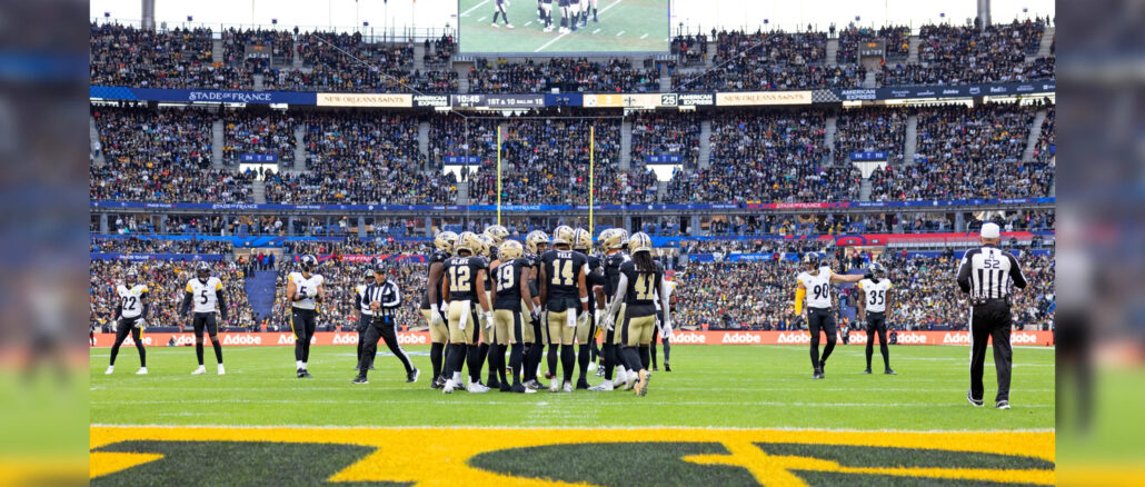 Stade de France plein lors du NFL Paris Game entre les New Orleans Saints et les Pittsburgh Steelers, le 25 octobre 2026