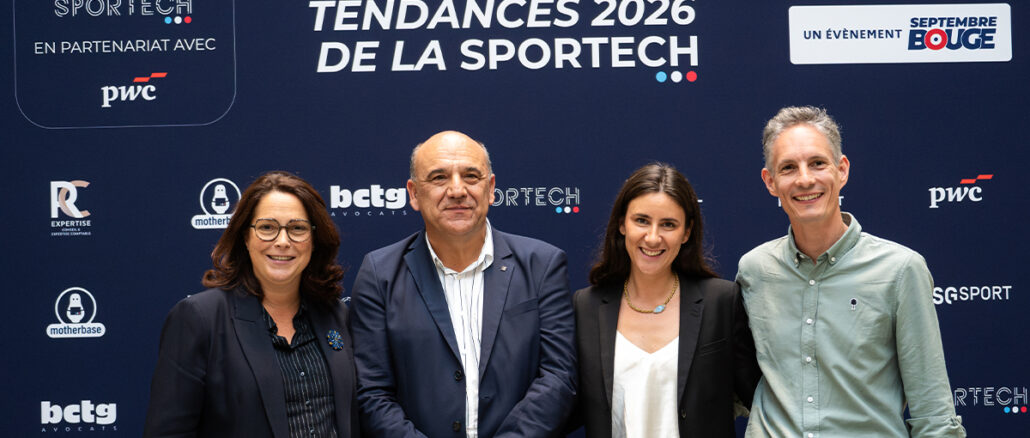 Photocall de la soirée Tendances 2026 de la SporTech à STATION F, Paris