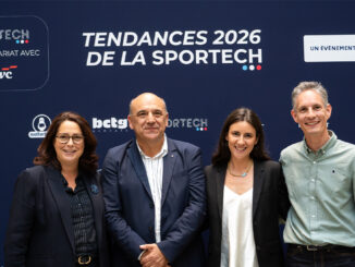 Photocall de la soirée Tendances 2026 de la SporTech à STATION F, Paris